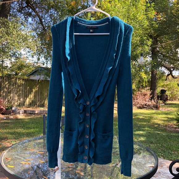 Banana Republic Ruffle Knit Cardigan - Picture 1 of 7